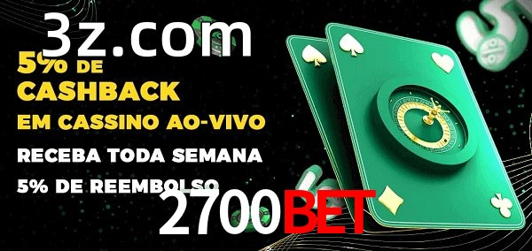 Promoções do cassino ao Vivo 2700BET